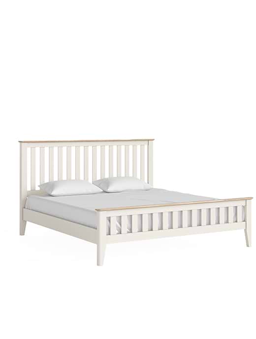 Marlow Slatted Bed 6' Coconut Milk