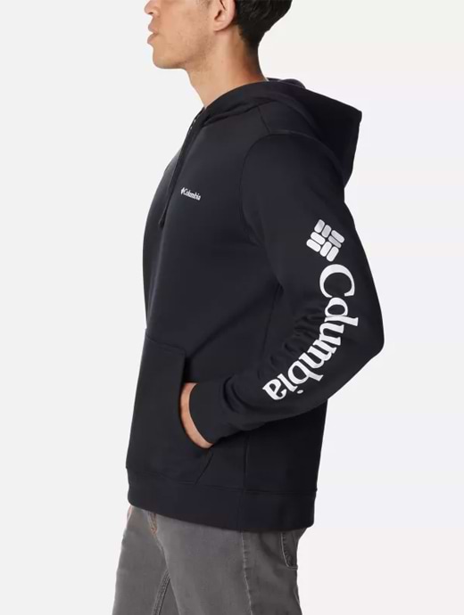 Columbia Felpa Con Cappuccio Uomo Trek – Morbida Miscela Cotone, Tasca Marsupio, Logo Ricamato, Vestibilità Normale, Colore Collegiate Navy