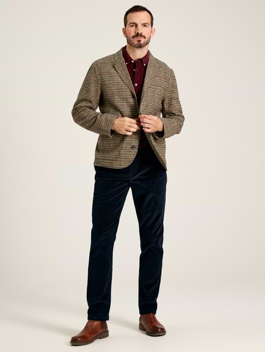 Joules Men s Marriot Single Breasted Tweed Blazer Brown Houndstooth
