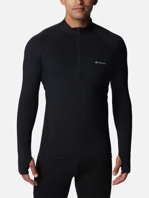 Columbia Men's Midweight Stretch Long Sleeve Half Zip Black