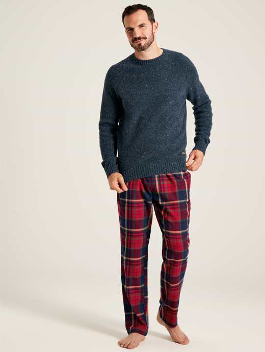 Joules Men s The Sleeper Woven Pyjama Bottoms Red Tartan