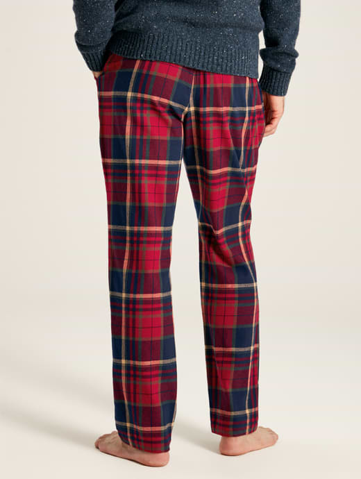 Joules Men s The Sleeper Woven Pyjama Bottoms Red Tartan