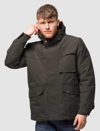 Jack Wolfskin Men s Wildwood Jacket Brownstone