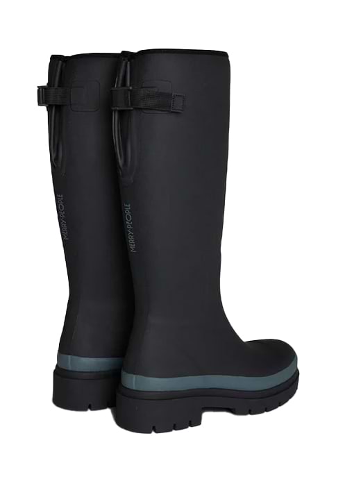 Merry People Womens Tall Black Rain Boots Wellington Boots Women