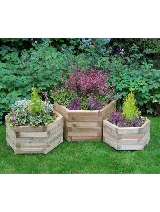 Forest Garden York Hexagonal Planter (set of 3)
