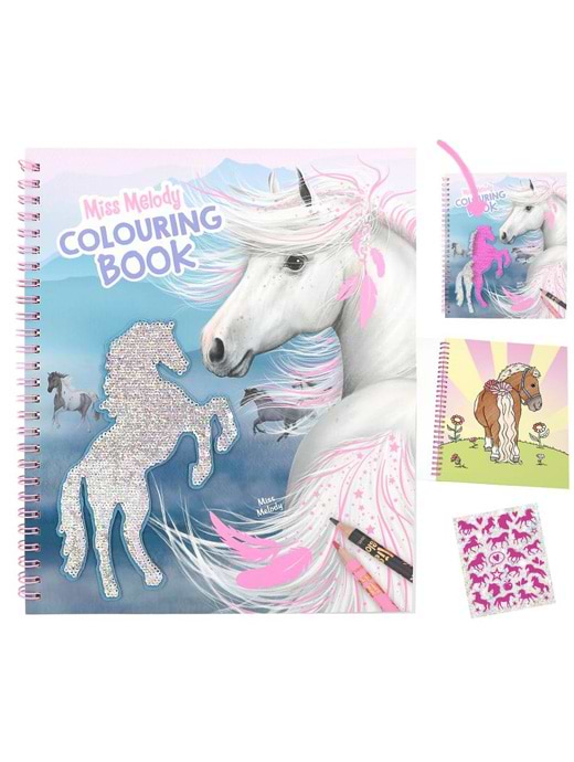 Miss Melody Colouring Book With Reversible Sequins 