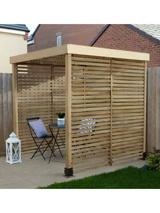 Forest Garden Modular Pergola with 3 Side Panel Pack