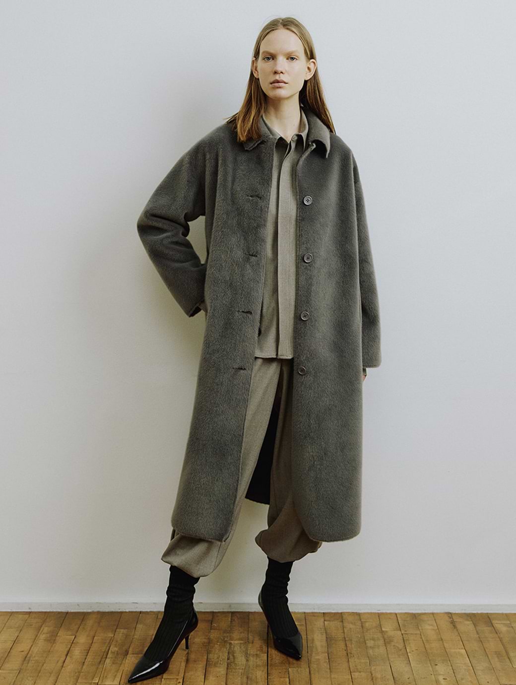 Molliolli Women's Lungo Coat Dark Grey