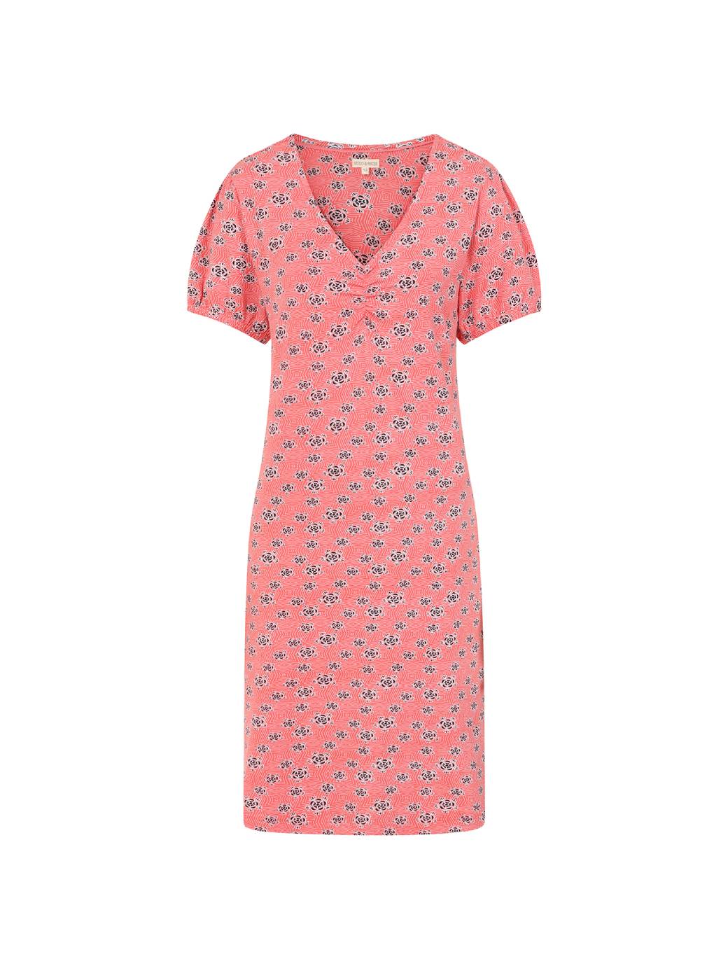Mudd & Water Women's Florina Dress Geo Print Hot Coral