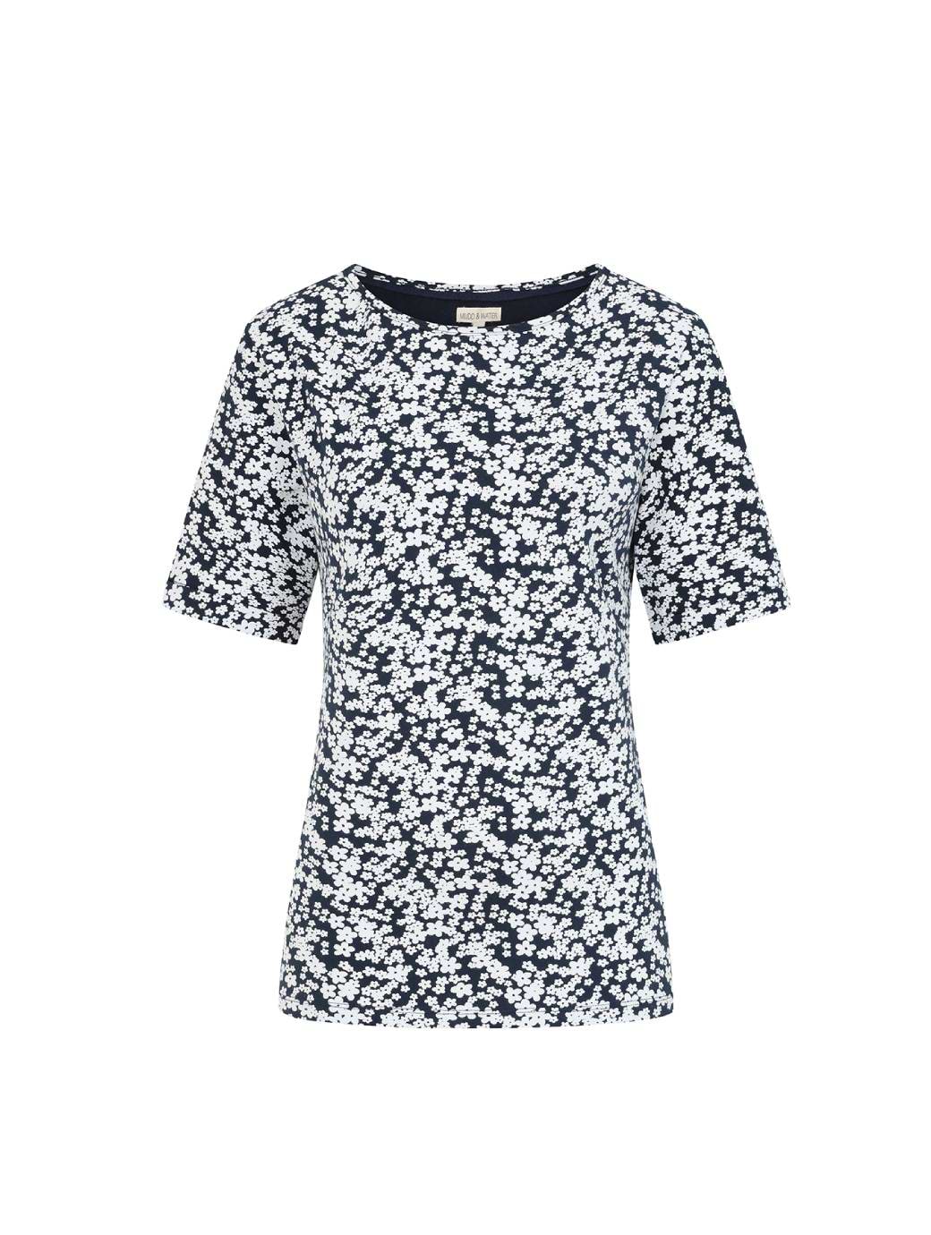 Mudd & Water Women's Kendall Top Flower Print Navy