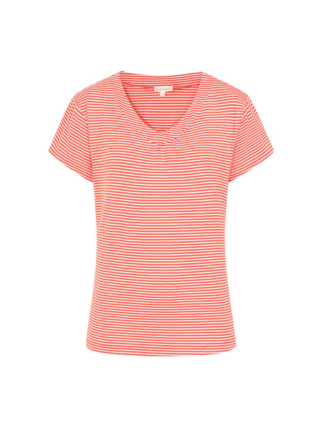 Mudd & Water Women's St Tropez Top Coral Stripe