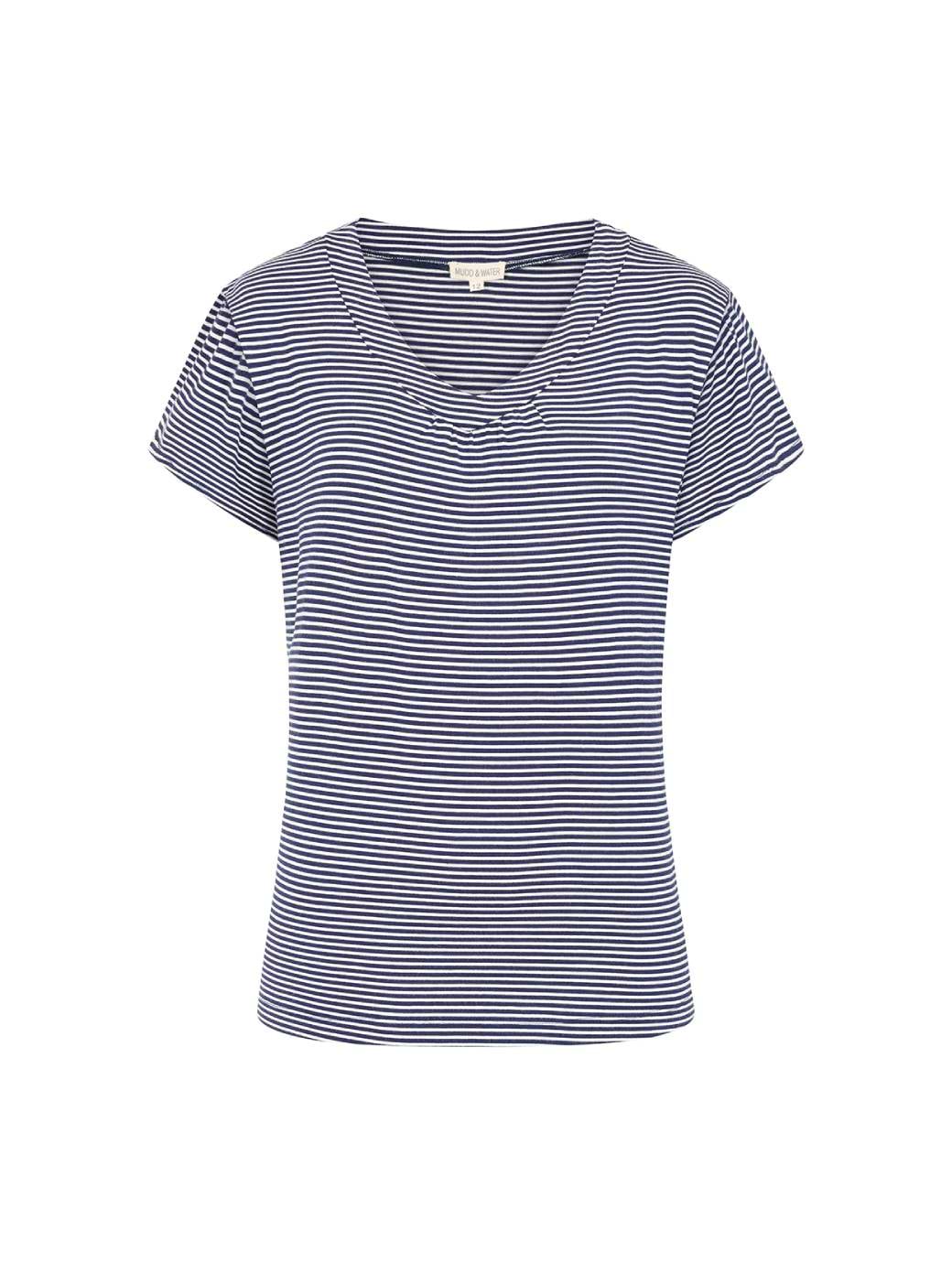 Mudd & Water Women's St Tropez Top Navy Stripe