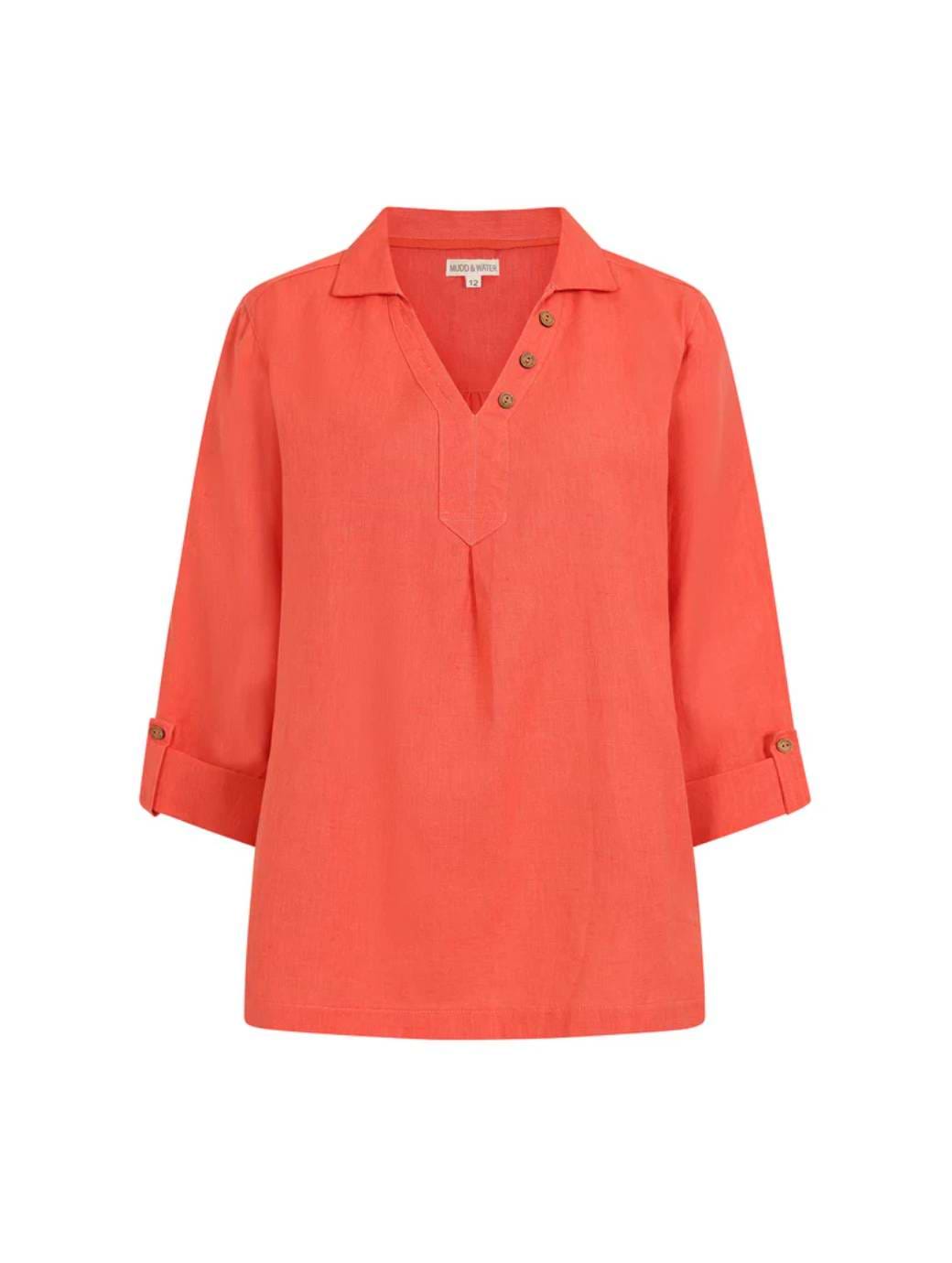 Mudd & Water Women's Summertime Smock Hot Coral