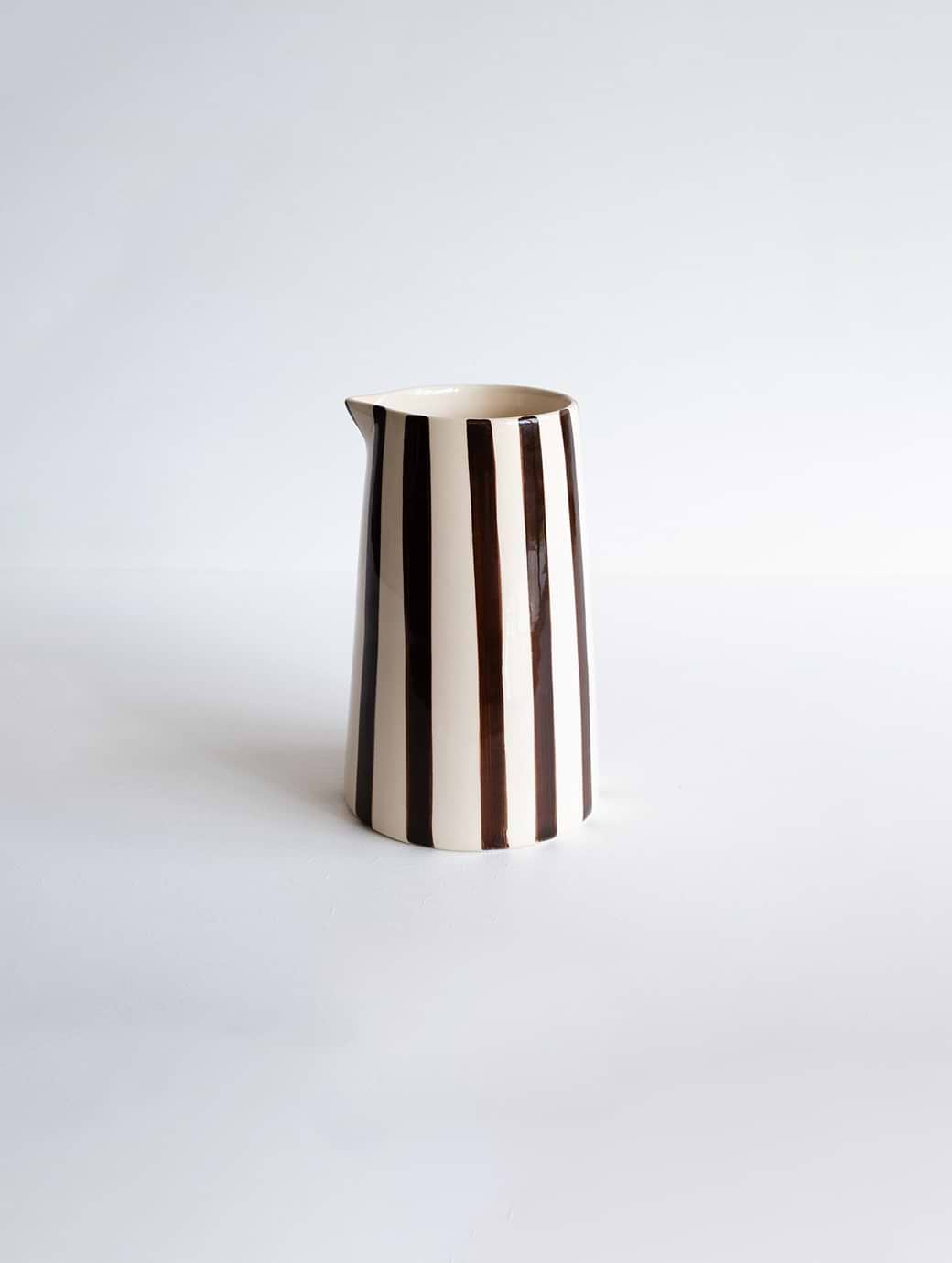 Musango Large Jug Candy Stripe Chocolate