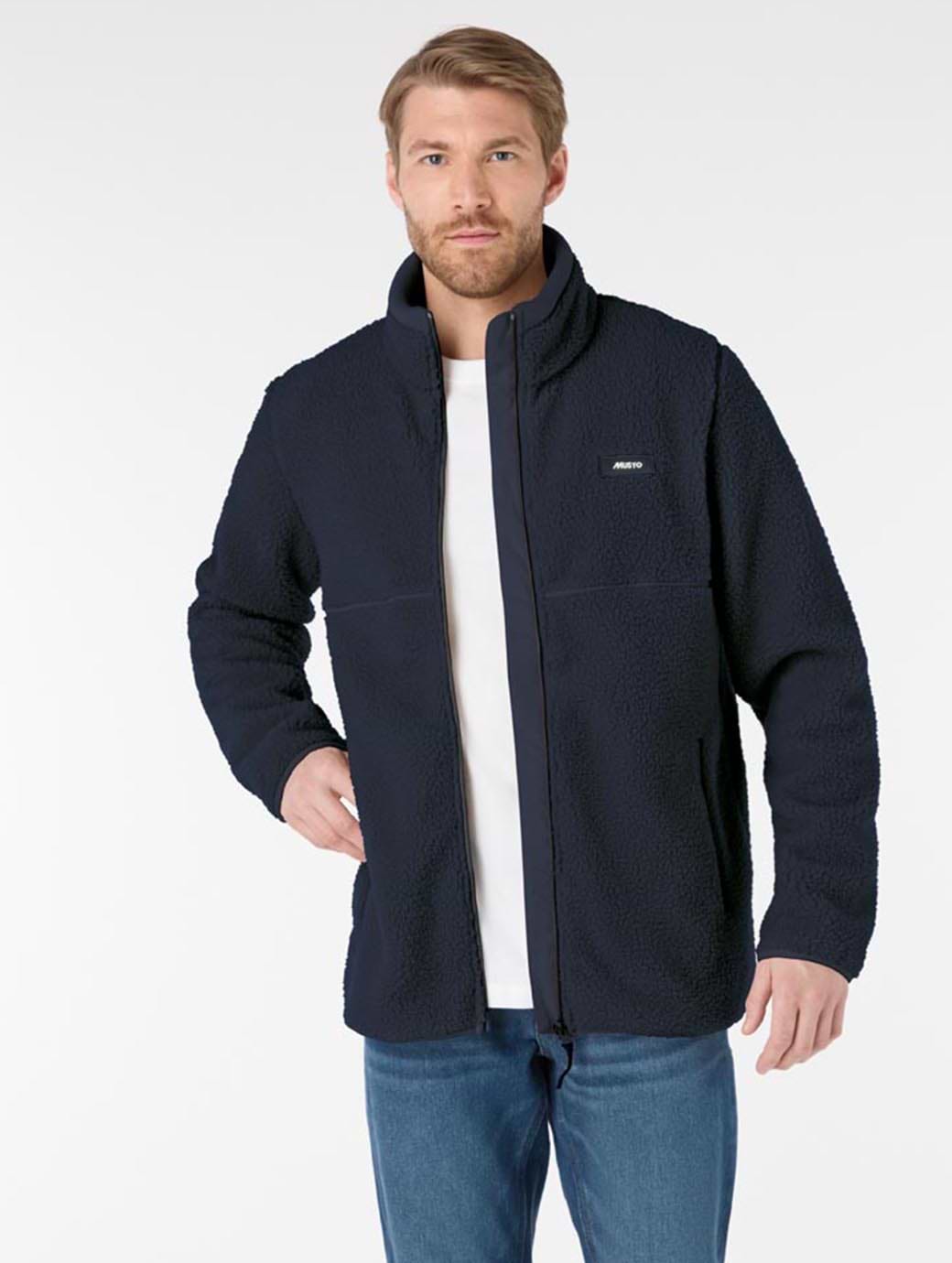 Musto Men's Cove Deep Pile Fleece Jacket Navy
