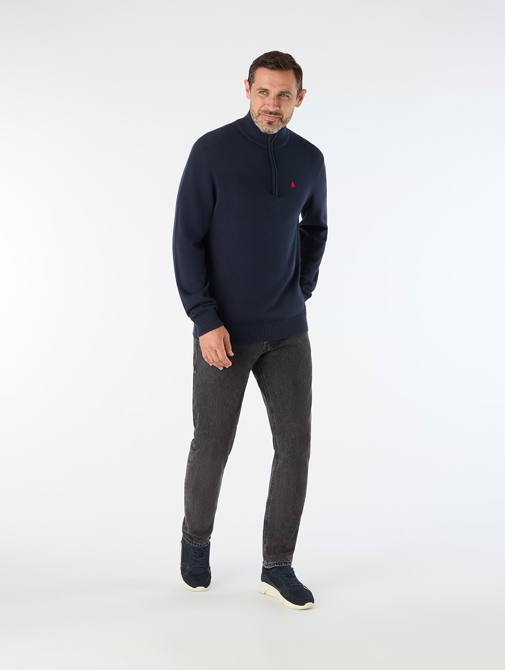 Musto Men's Original 1/4 Zip Neck Knit Navy