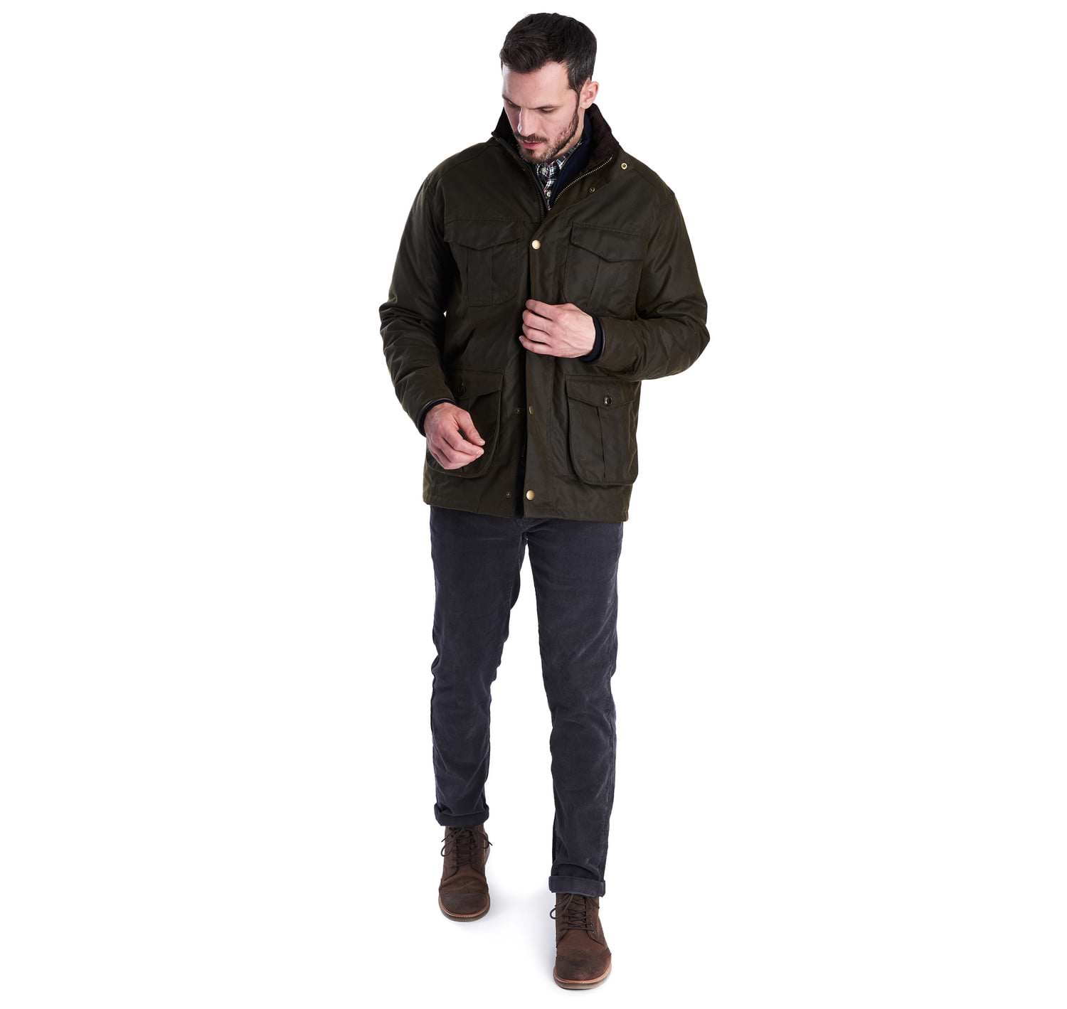 Barbour Latrigg Waxed Jacket Olive Griggs