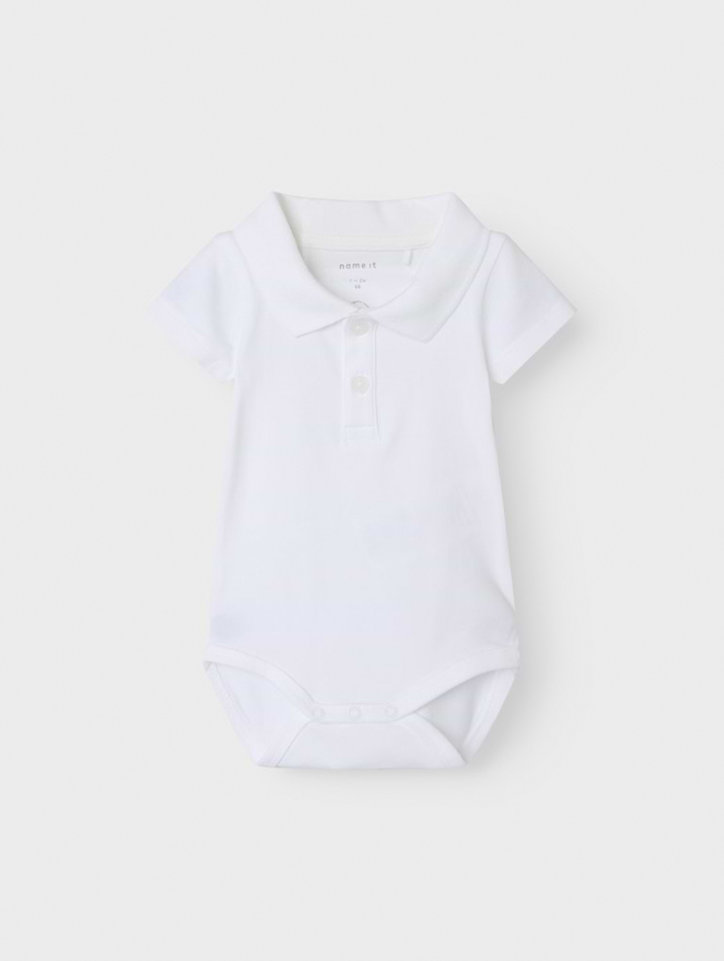 Name It Baby Boy's Holger Short Sleeve Polo Body Bright White