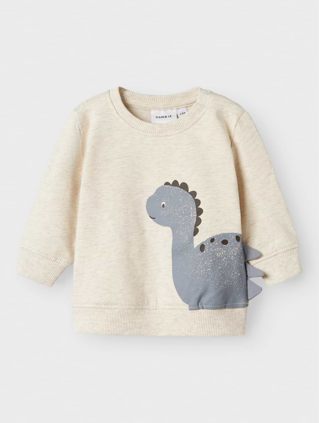 Name It Baby Boy's Nixen Long Sleeve Sweatshirt Peyote Melange
