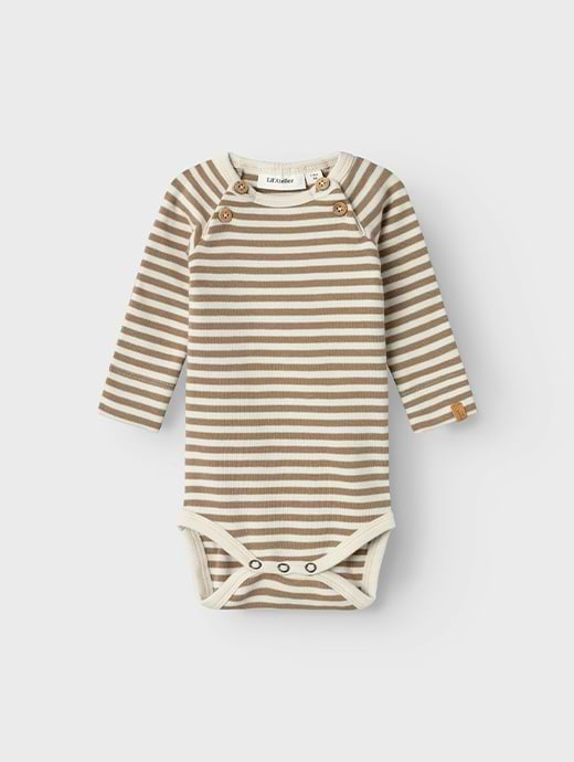 Name It Baby Geo Long Sleeve Body Birch