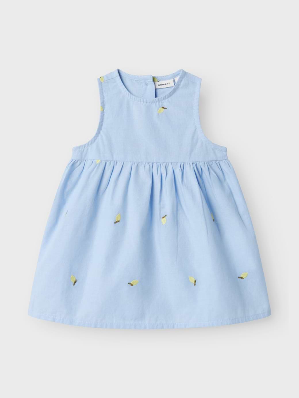 Name It Baby Girl's Derilla Spencer Short Dress Serenity/Lemon