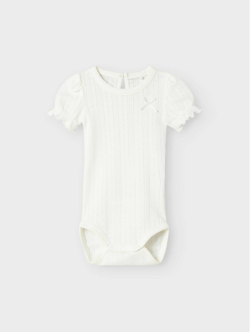 Name It Baby Girl's Happy Short Sleeve Body Cloud Dancer