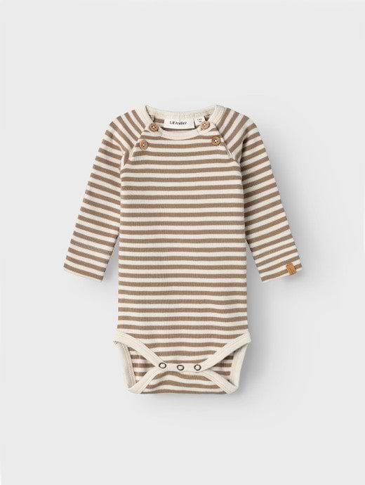Name It Baby Long Sleeve Rib Body Suit Fungi