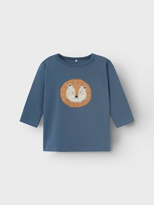 Name It Baby Olan Long Sleeve Top Bering Sea