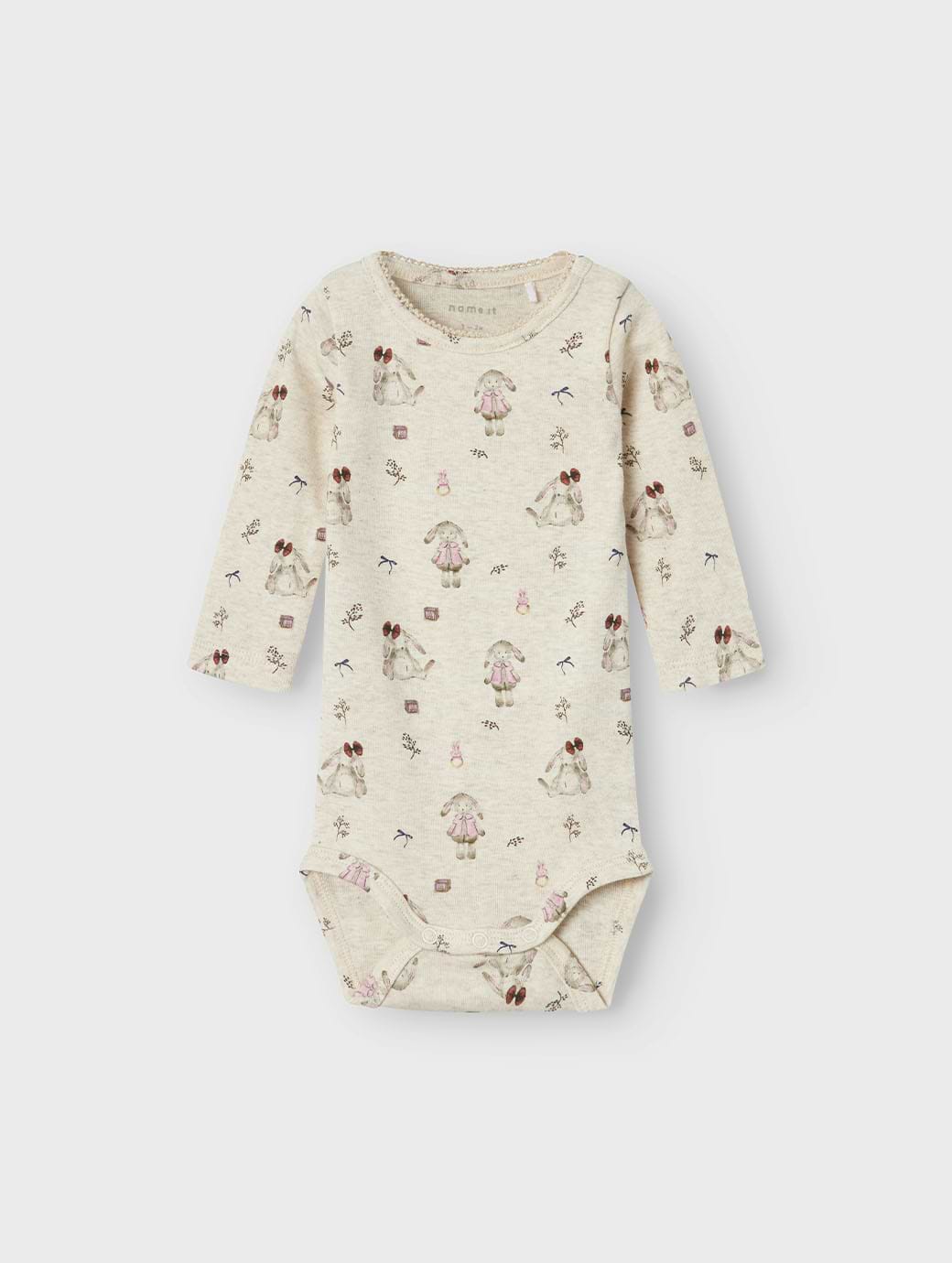 Name It Baby Rabbit Long Sleeve Body Peyote Melange