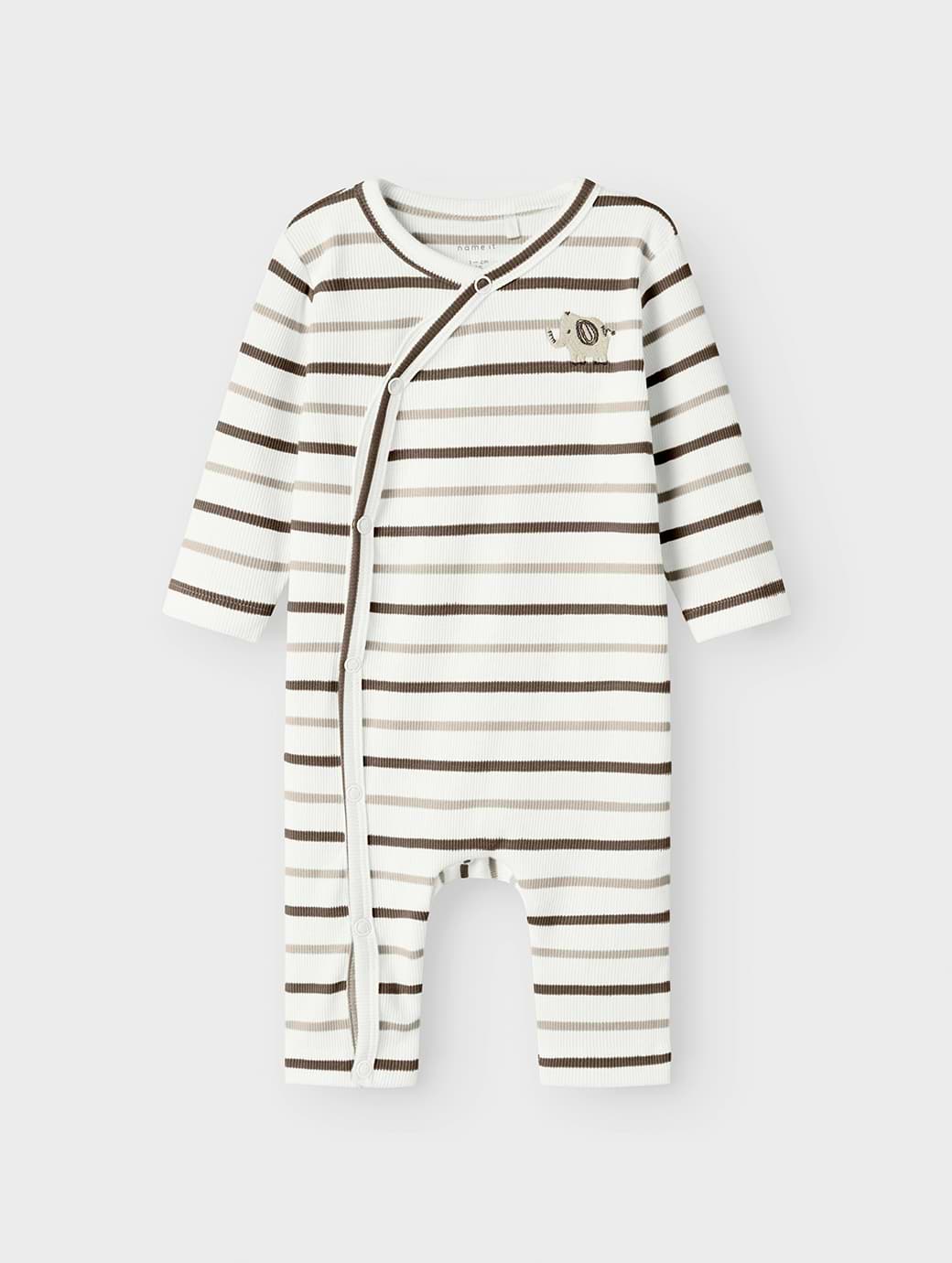 Name It Baby Unisex Ofant Wrap Bodysuit Cloud Dancer