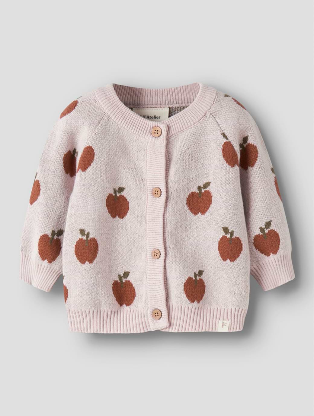 Name It Lil' Atelier Baby Girl's Lulio Knit Cardigan Hushed Violet