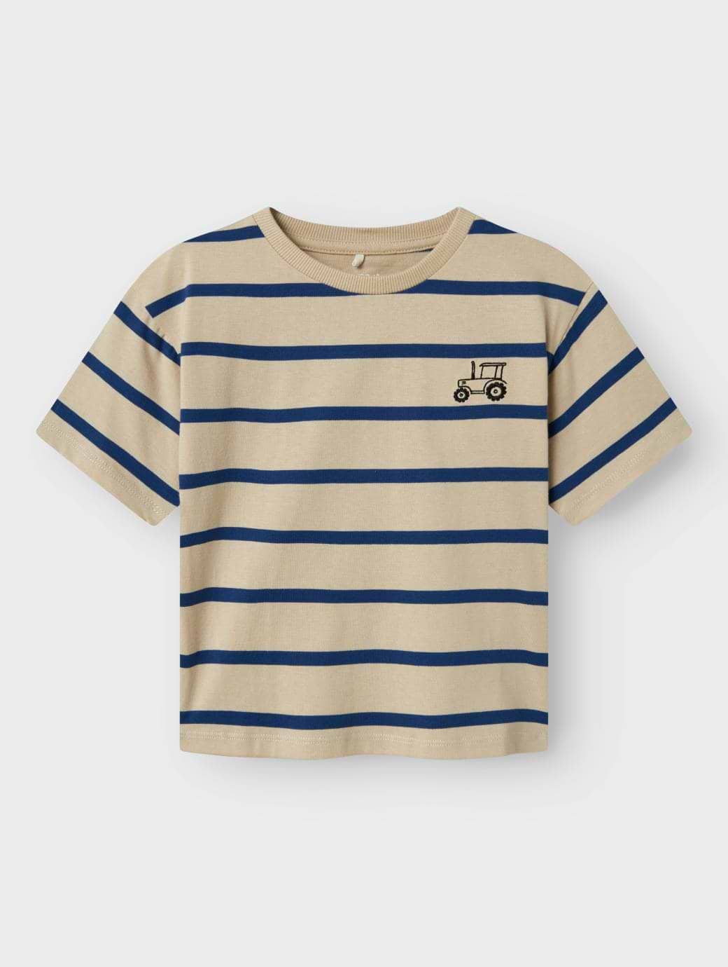 Name It Mini Boy's Lavon Short Sleeve Relaxed Fit Top Peyote/Sodalite Blue