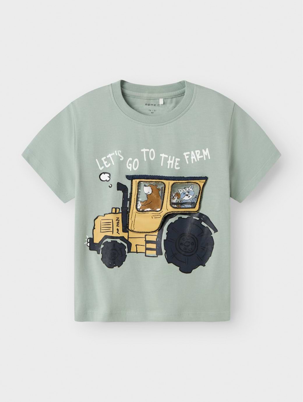 Name It Mini Boy's Lou Short Sleeve Regular Fit Box Top Jadeite