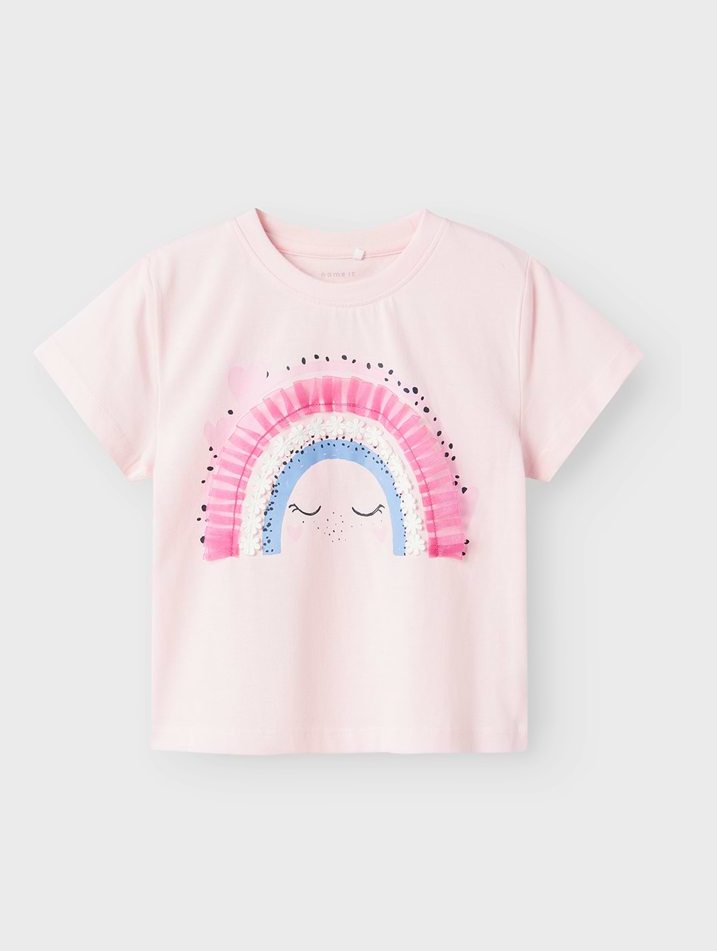 Name It Mini Girl's Ditto Short Sleeve Top Ballerina