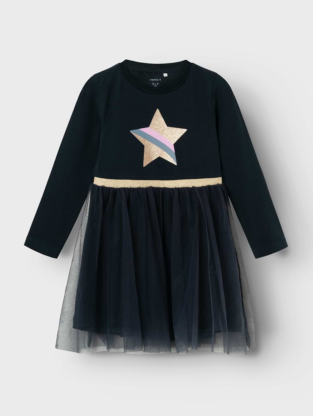 Name It Mini Girl's Nastar Long Sleeve Dress Navy Blazer 