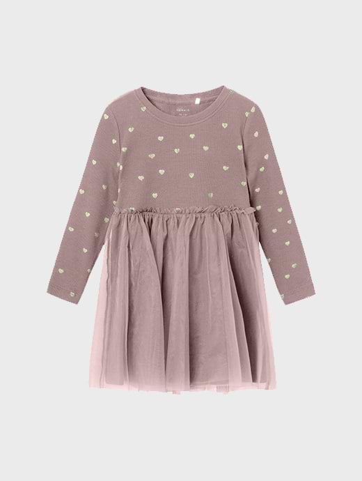 Name It Mini Nadja Long Sleeve Dress Deauville Mauve