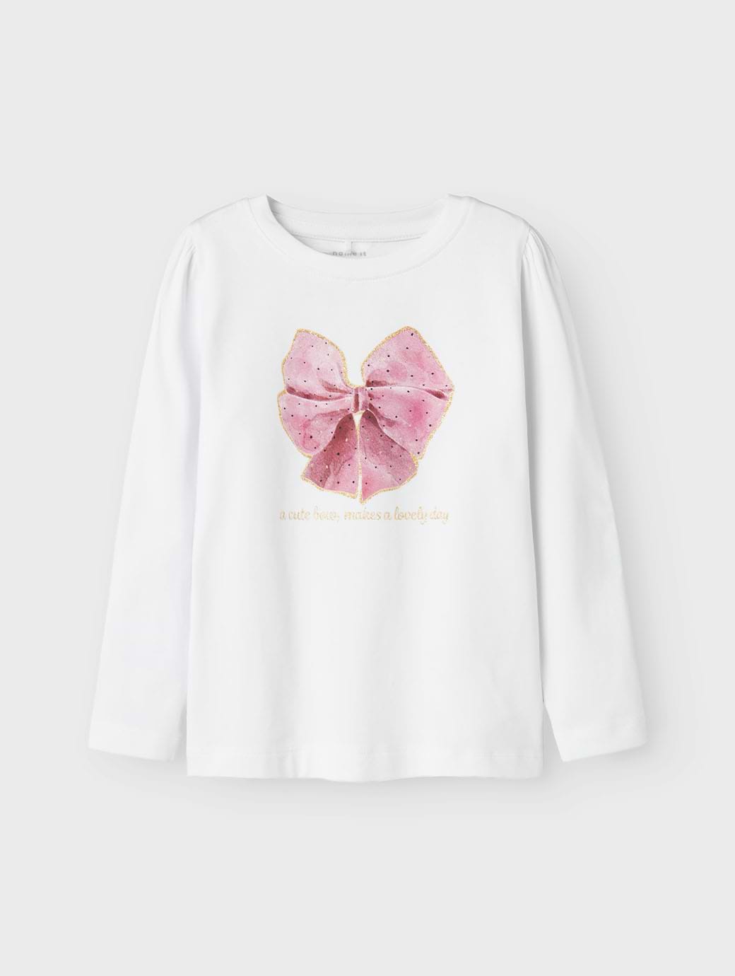 Name It Mini Rosalind Long Sleeve Top Bright White