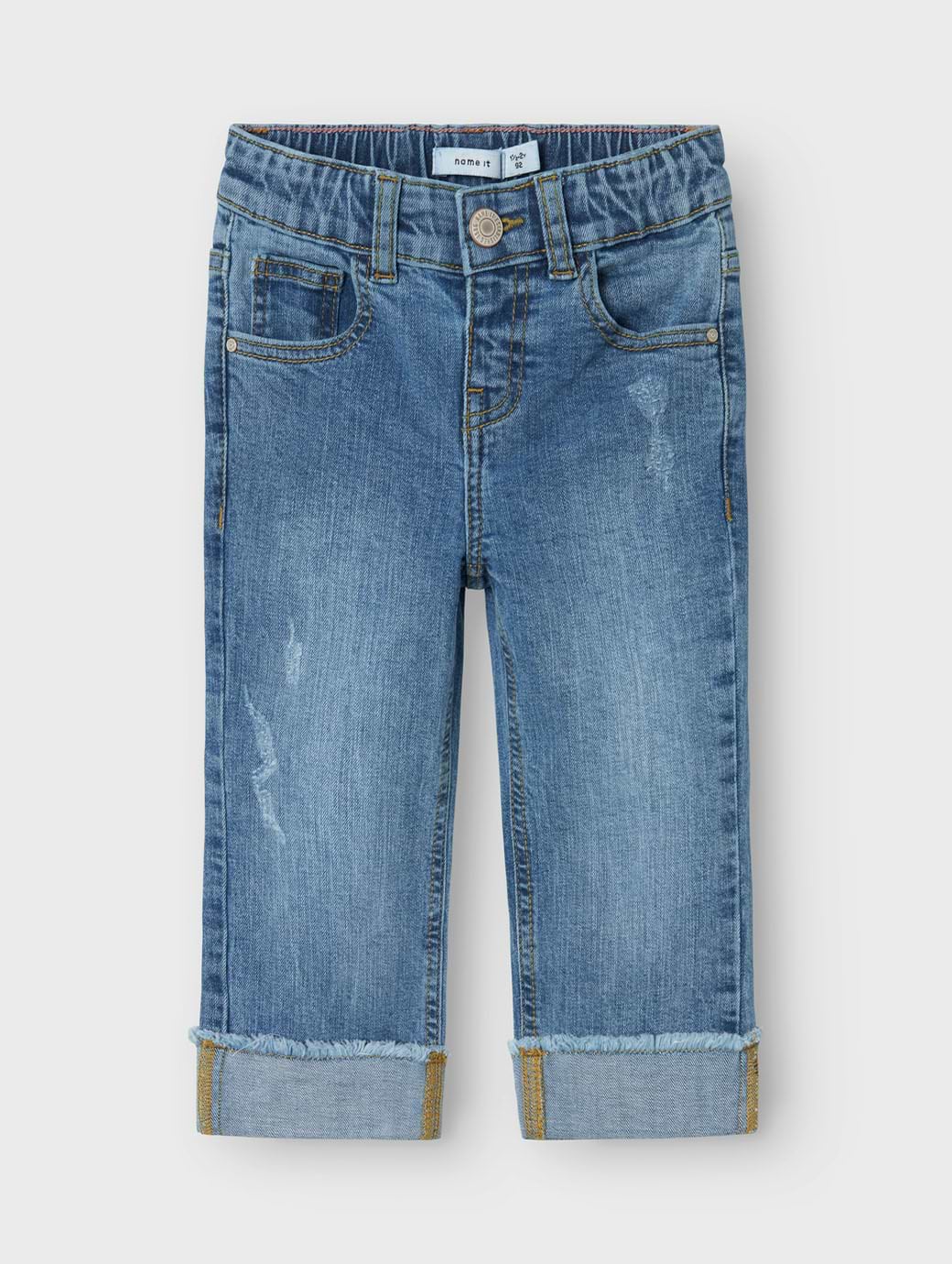 Name It Mini Rose Straight Jeans Medium Blue Denim