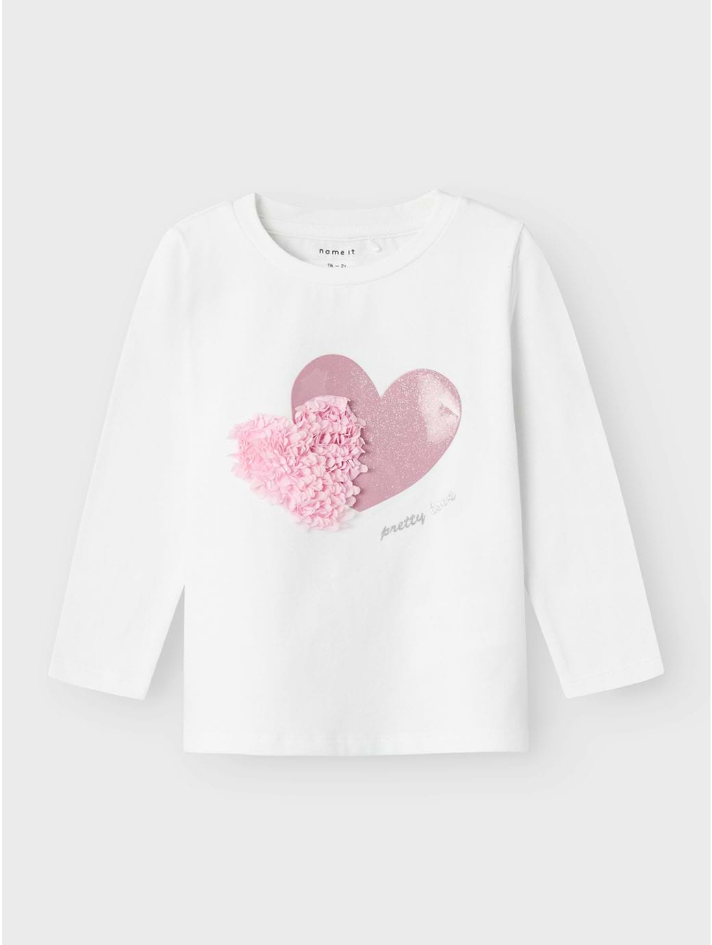Name It Mini Sarah Long Sleeve Box Top Bright White
