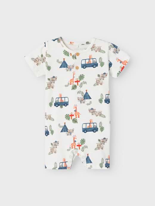Name It Baby Short Sleeve Sunsuit Jet Stream 