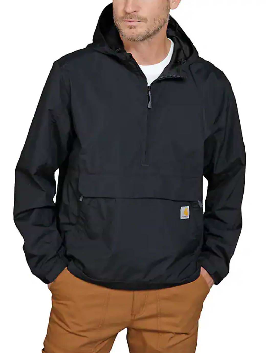 Carhartt Men's Loose Fit Lightweight Packable Anorak Black