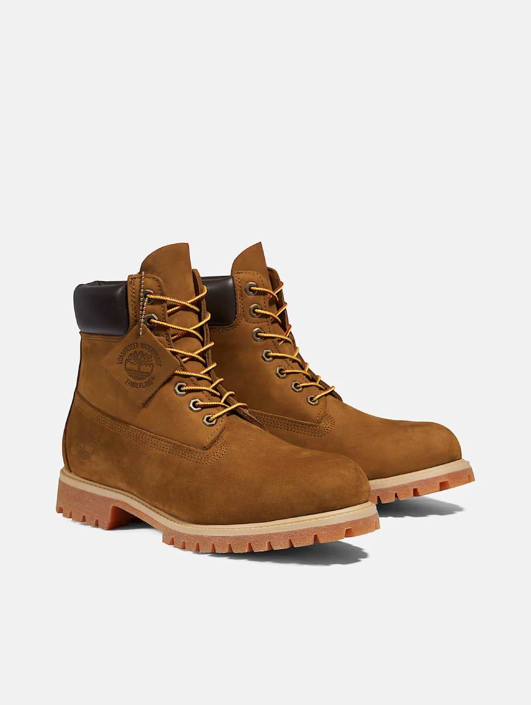 Timberland Men's Premium 6 Inch Lace Up Waterproof Boot Dark Wheat Nubuck