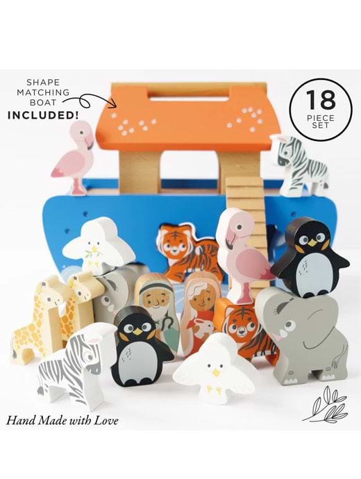 Le toy van wooden noah's ark shape sorter sale