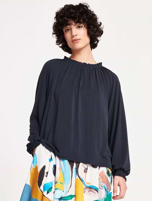 Thought Women's Oaklee Modal Jersey Blouse Navy