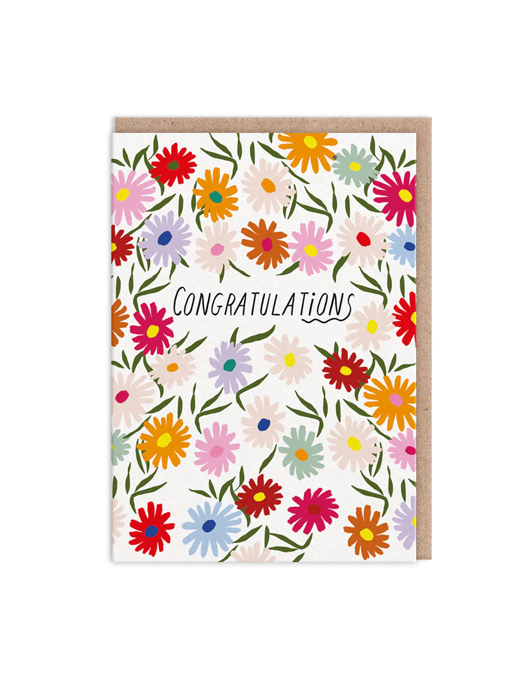Ohh Deer Flowers Congratulations Card