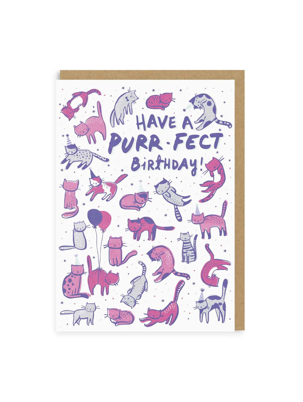 Ohh Deer Purrfect Birthday Greeting Card