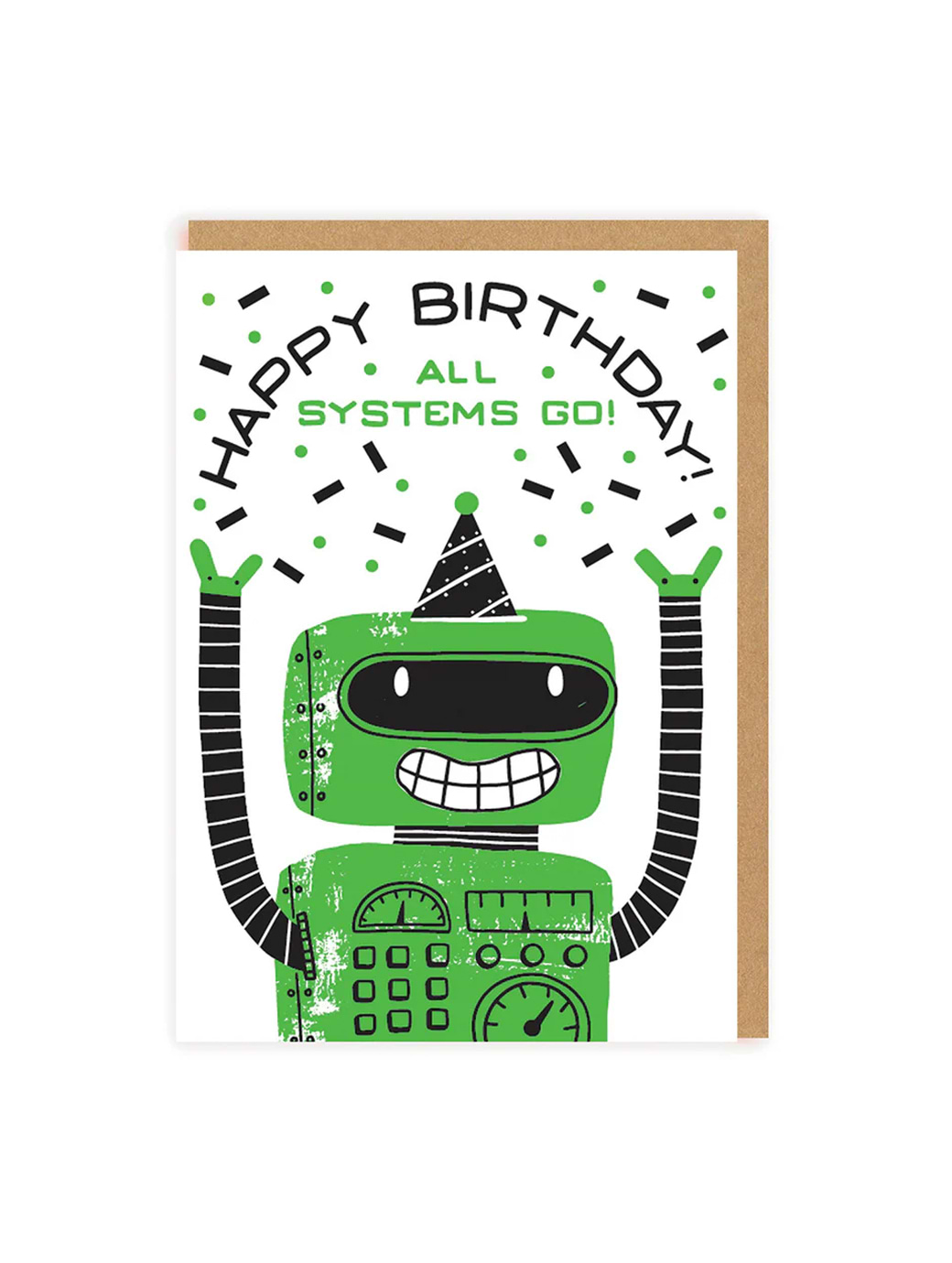Ohh Deer Robot Birthday Greeting Card