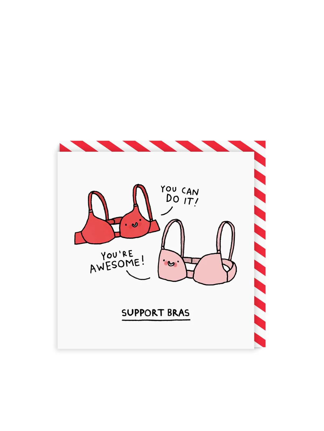 Ohh Deer Support Bras Square Greeting Card