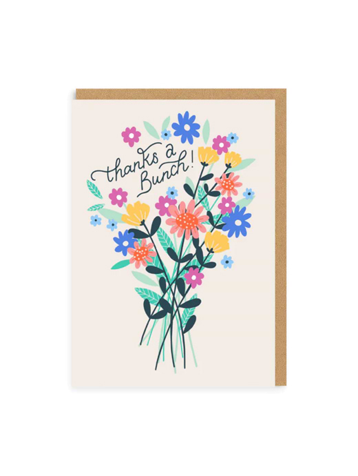Ohh Deer Thanks a Bunch Flowers Greeting Card