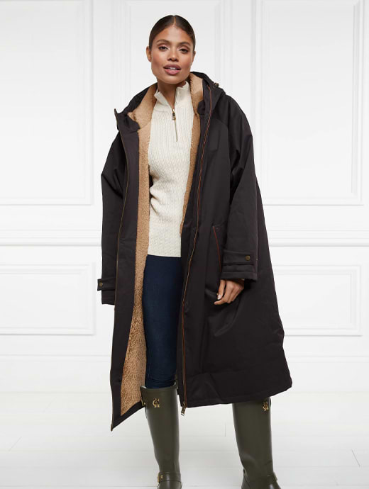 Holland Cooper One-Size Waterproof Coat Chocolate